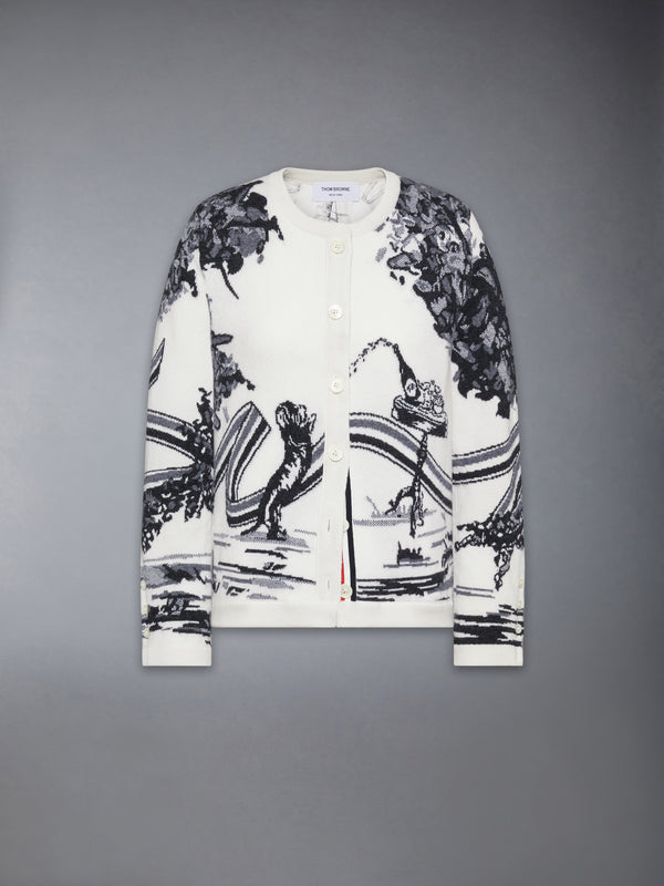 CASHMERE JERSEY INTARSIA HECTOR TOILE CARDIGAN - featured image