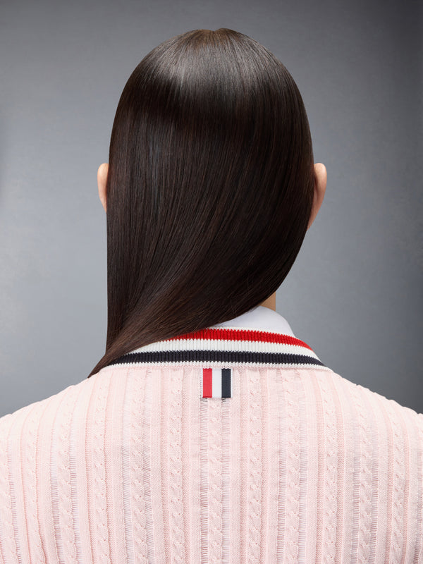 RWB STRIPE BABY LADDER CABLE ELONGATED CARDIGAN - image 5