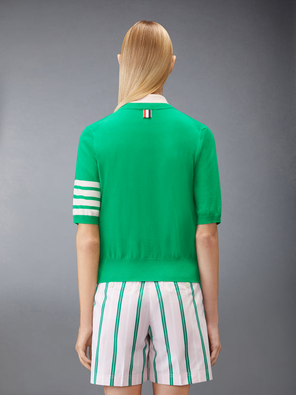 JERSEY STITCH 4-BAR SHORT SLEEVE CARDIGAN - image 2