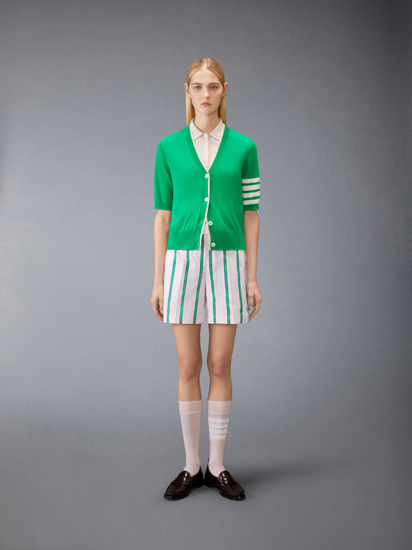 JERSEY STITCH 4-BAR SHORT SLEEVE CARDIGAN - image 3