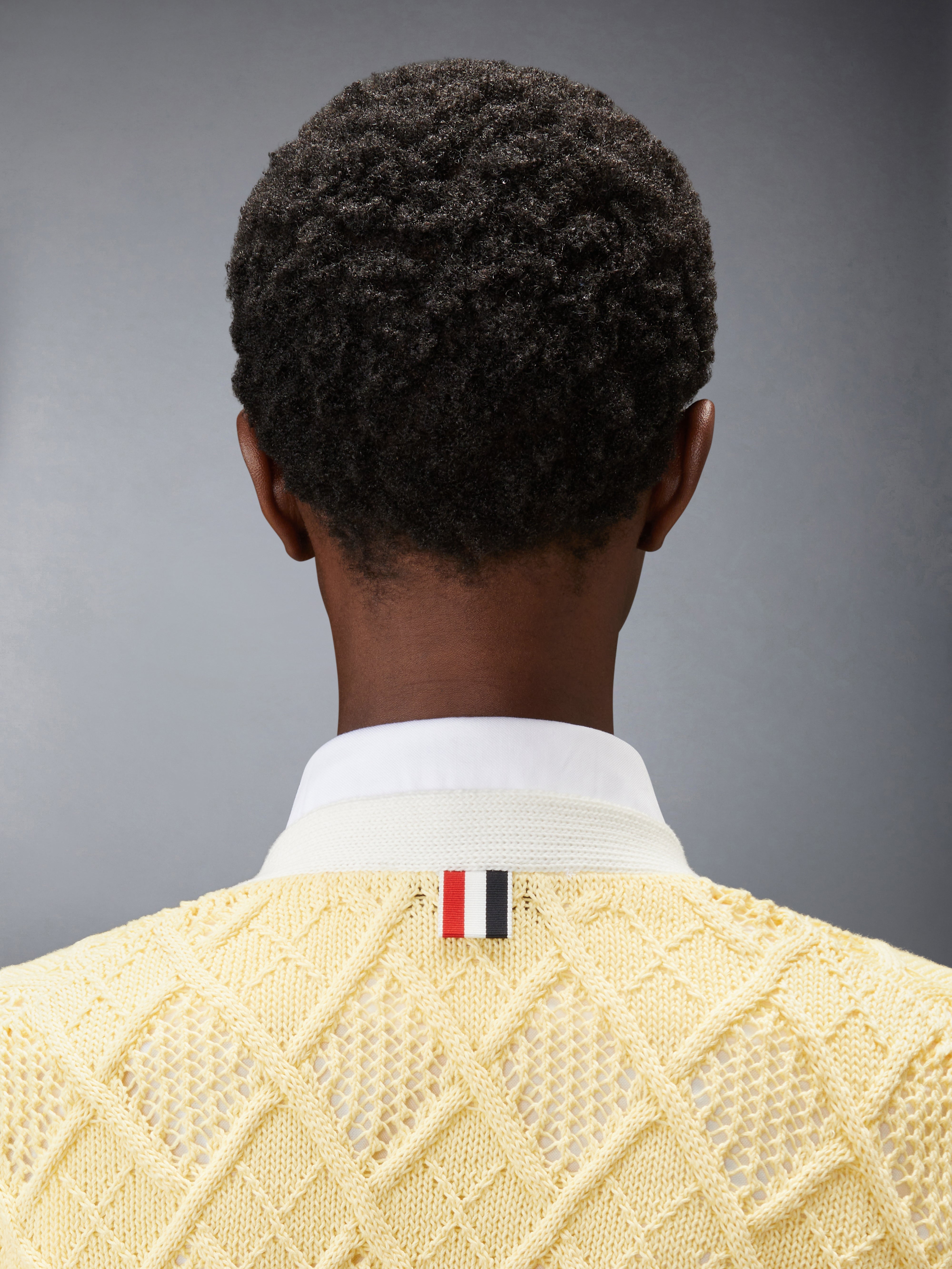 アーガイル ポインテール 4-BAR 半袖カーディガン | Thom Browne