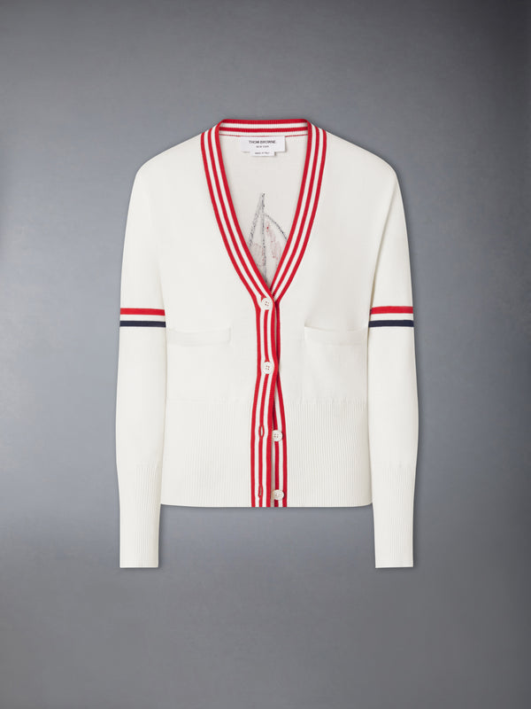 RWB STRIPE JACQUARD SAILBOAT CARDIGAN - featured image