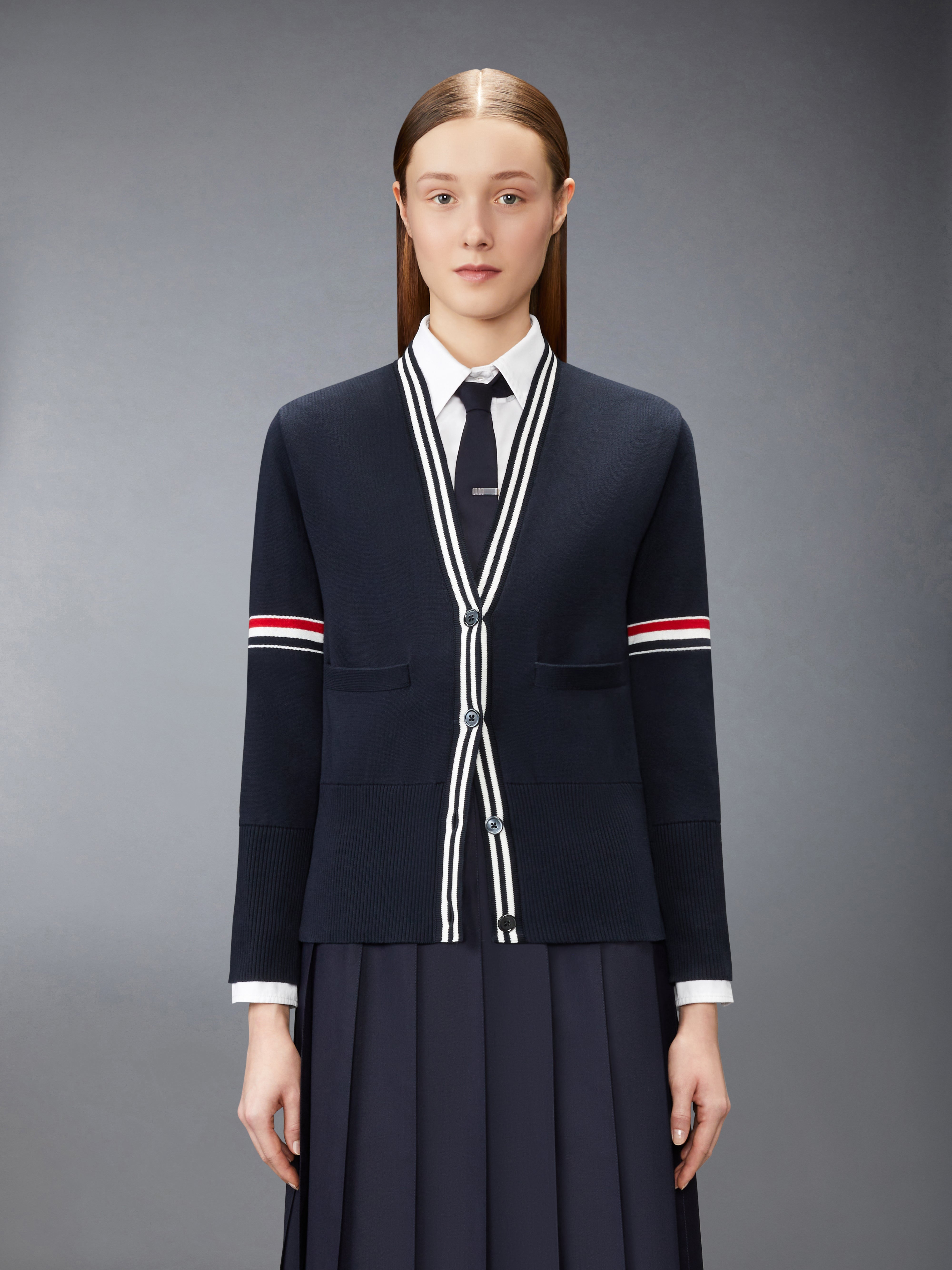 THOM BROWNE ネイビー カーディガンニットセーター 2 ウィメンズ ニット＆セーター | Thom Browne