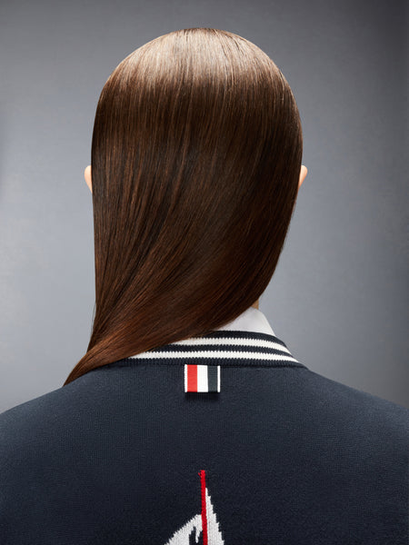 RWB STRIPE JACQUARD SAILBOAT CARDIGAN 네이비