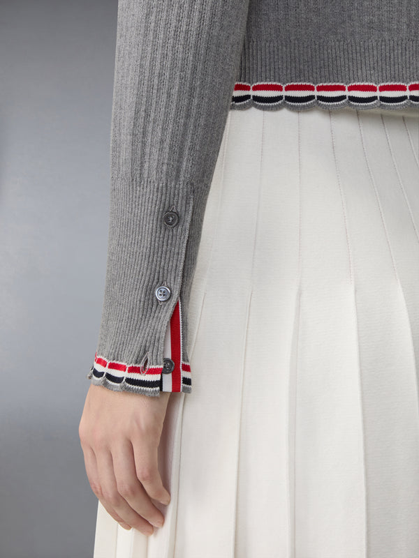 POINTELLE RIB STITCH CARDIGAN - image 5