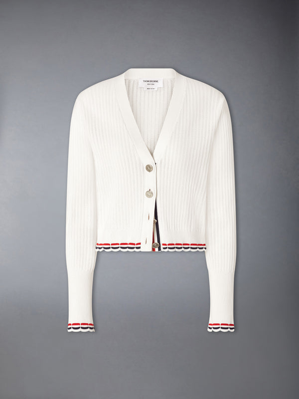 POINTELLE RIB STITCH CARDIGAN - featured image