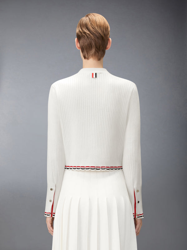 POINTELLE RIB STITCH CARDIGAN - image 2