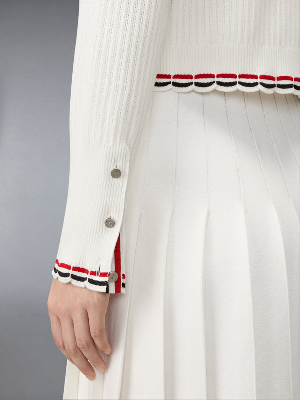POINTELLE RIB STITCH CARDIGAN - image 5