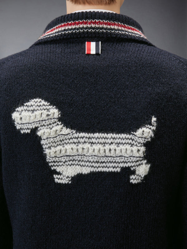 DONEGAL RWB STRIPE HECTOR POINTELLE CARDIGAN - image 5
