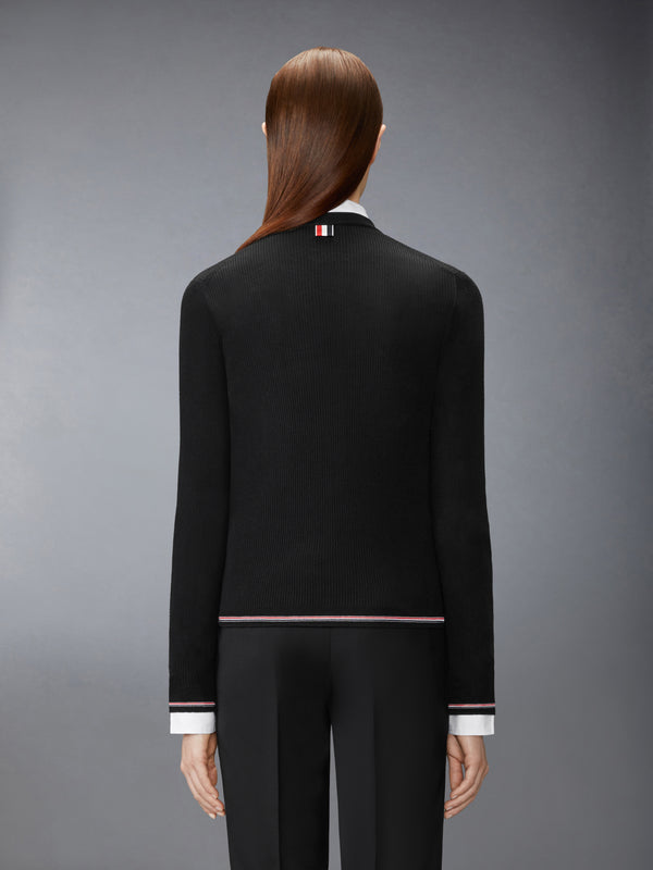 MERINO WOOL RIB STITCH CARDIGAN - image 2