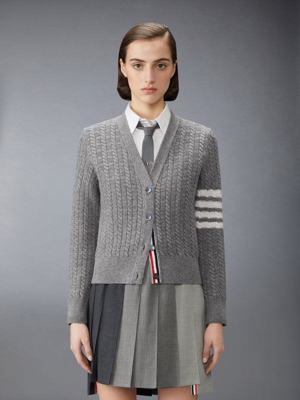 MERINO WOOL 4-BAR ANCHOR INTARSIA CARDIGAN - image 1