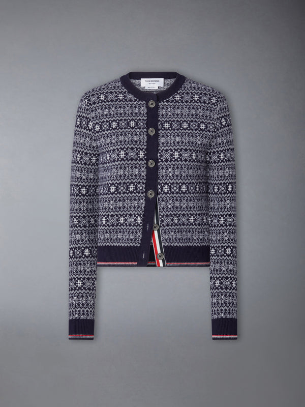 MERINO WOOL JACQUARD SNOWFLAKE CARDIGAN - featured image