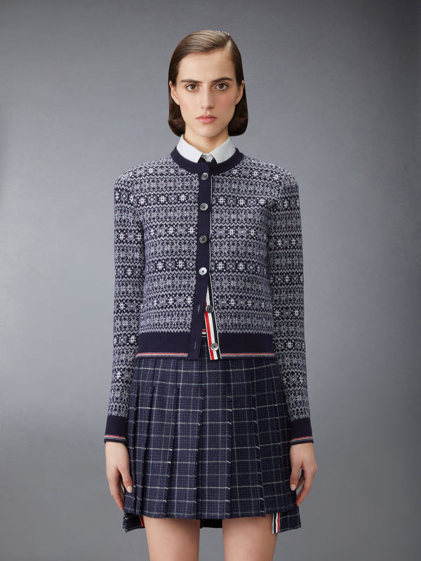 MERINO WOOL JACQUARD SNOWFLAKE CARDIGAN - image 1