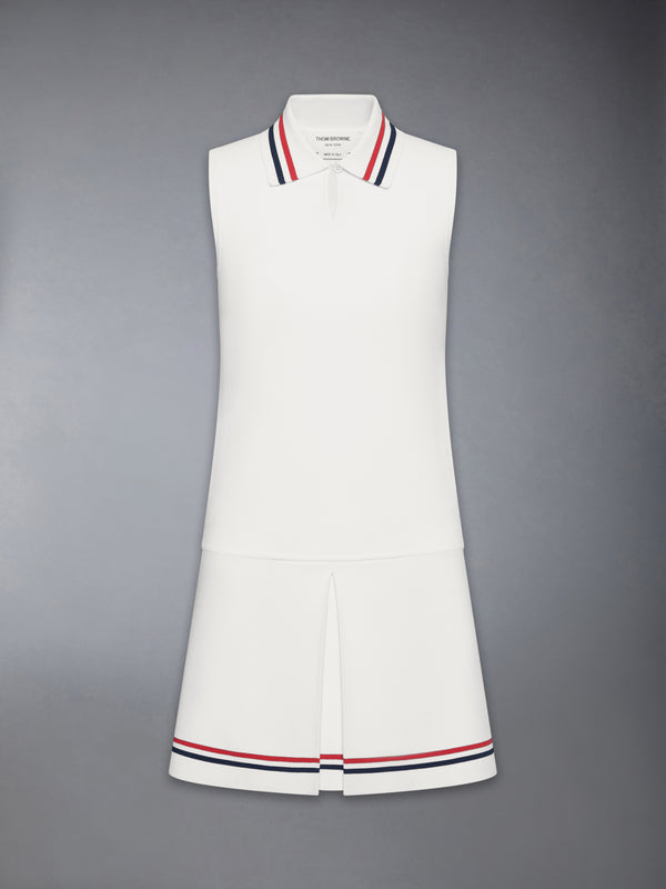 Women's Stretch Viscose Rwb Stripe Mini Tennis Dress in White Size 44 Women's Stretch Viscose Rwb Stripe Mini Tennis Dress in White Size 44