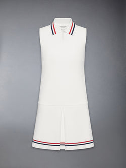 STRETCH VISCOSE RWB STRIPE MINI TENNIS DRESS