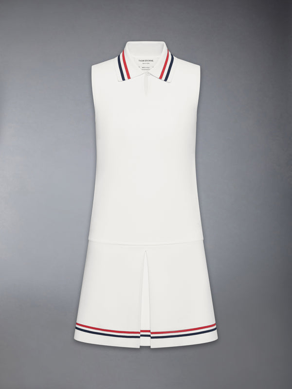 STRETCH VISCOSE RWB STRIPE MINI TENNIS DRESS - featured image