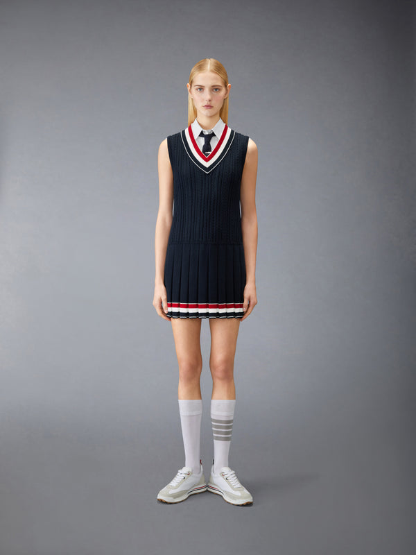 thom browne sweater dress THOM BROWNE Hector Pointelle Sweater Dress