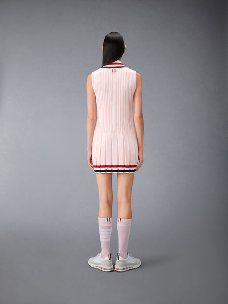 CRICKET RWB STRIPE BABY LADDER CABLE MINI DRESS LIGHT PINK