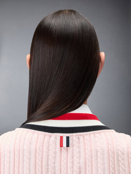 CRICKET RWB STRIPE BABY LADDER CABLE MINI DRESS LIGHT PINK