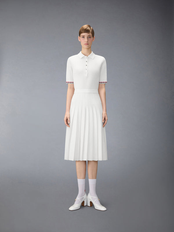 POINTELLE RIB STITCH POLO DRESS - image 1
