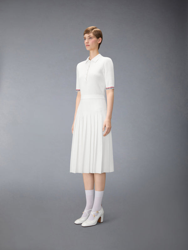 POINTELLE RIB STITCH POLO DRESS - image 2