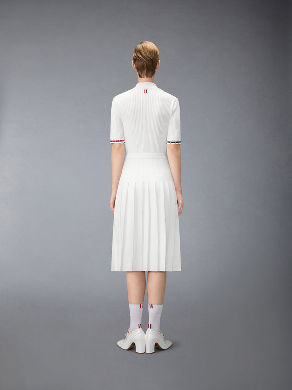POINTELLE RIB STITCH POLO DRESS - image 3