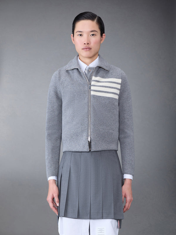 FINE MERINO AND JERSEY REVERSIBLE DOWN 4-BAR FUNNEL NECK JACKET - image 2