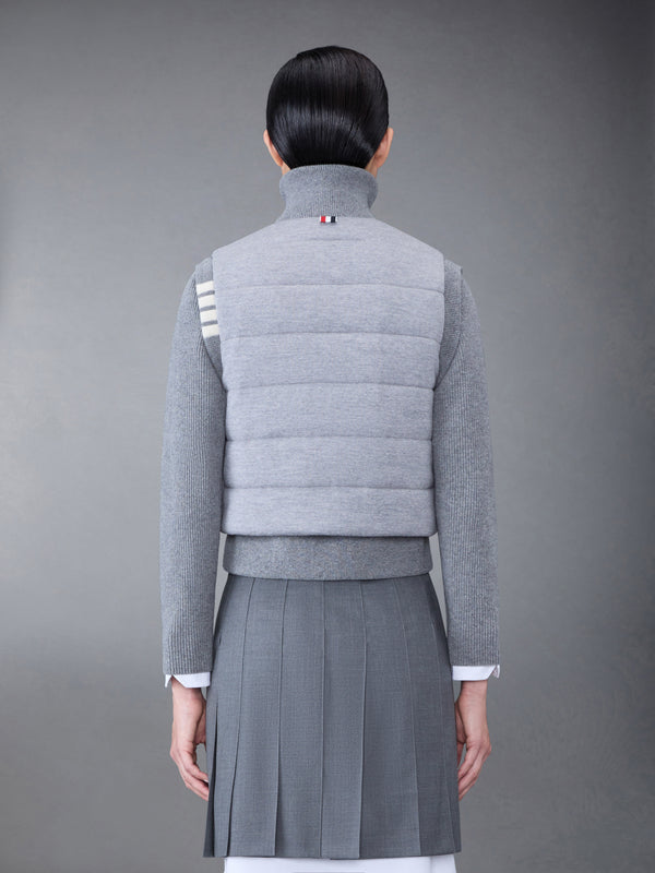 FINE MERINO AND JERSEY REVERSIBLE DOWN 4-BAR FUNNEL NECK JACKET - image 3