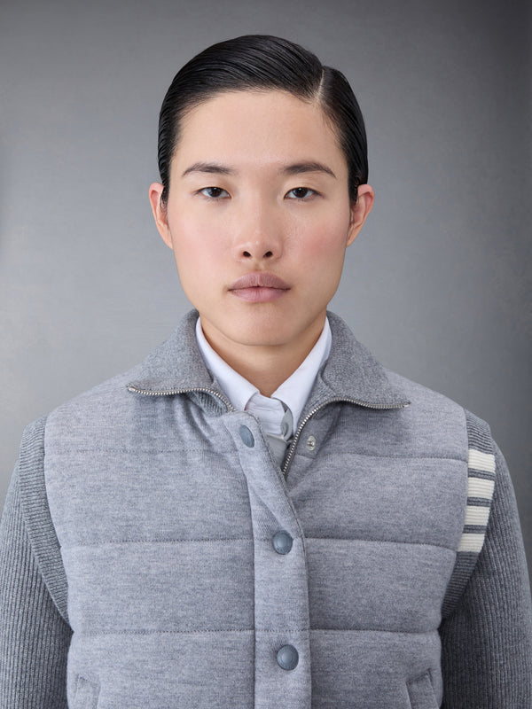 FINE MERINO AND JERSEY REVERSIBLE DOWN 4-BAR FUNNEL NECK JACKET - image 5