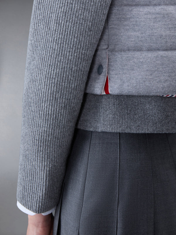FINE MERINO AND JERSEY REVERSIBLE DOWN 4-BAR FUNNEL NECK JACKET - image 7
