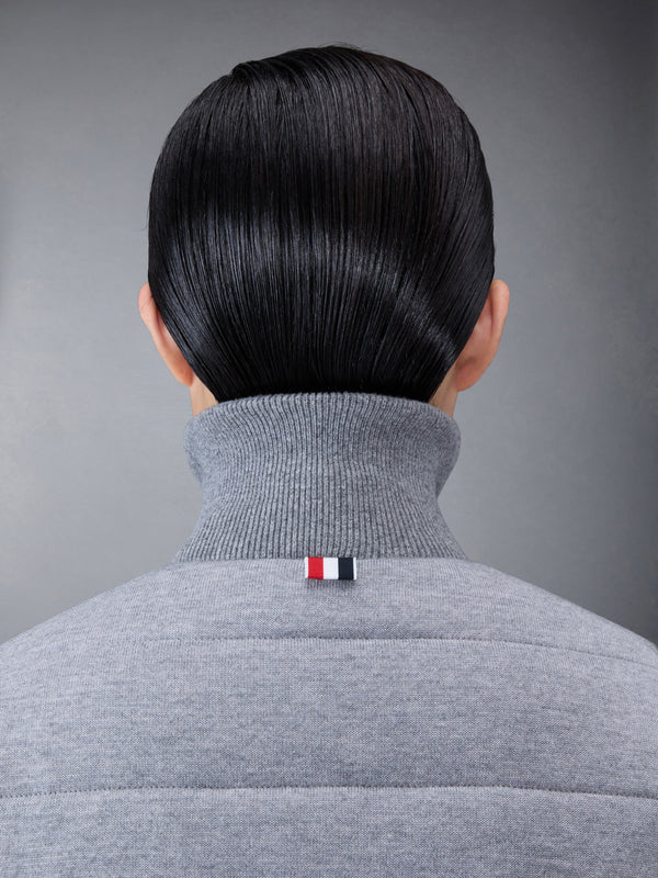 FINE MERINO AND JERSEY REVERSIBLE DOWN 4-BAR FUNNEL NECK JACKET - image 8