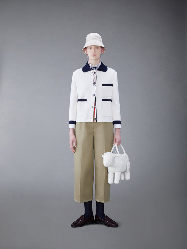 COTTON CASHMERE POLO COLLAR POCKET JACKET - image 3