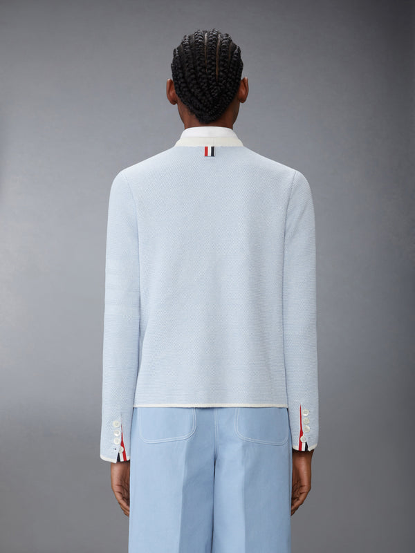 TEXTURED STITCH 4-BAR CEW NECK CARDIGAN - image 2