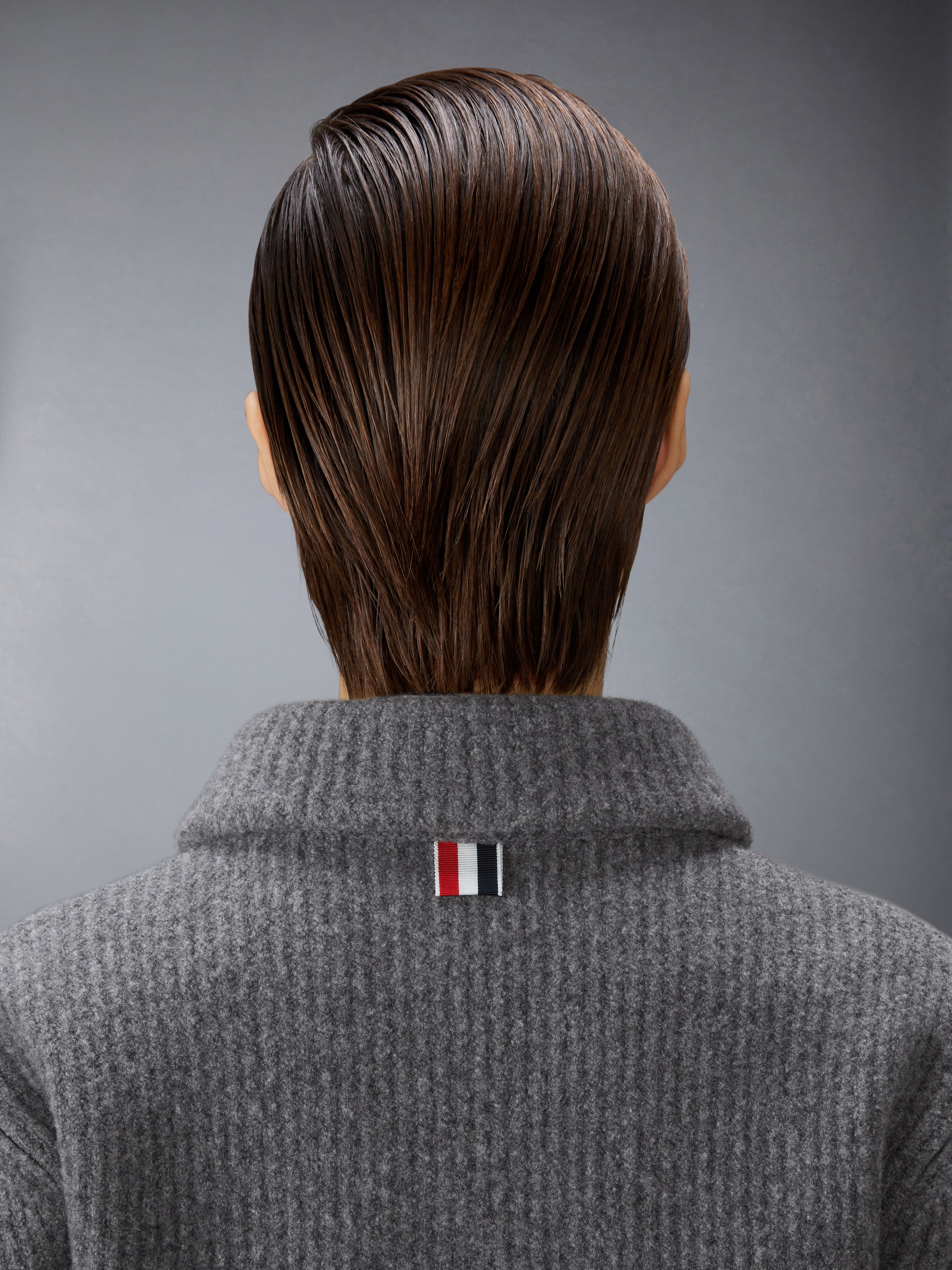 Boiled Merino Wool 4-Bar Bomber Jacket | Thom Browne