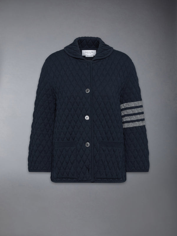 QUILTED KNIT JACQUARD MERINO WOOL 4-BAR WORK JACKET - featured image