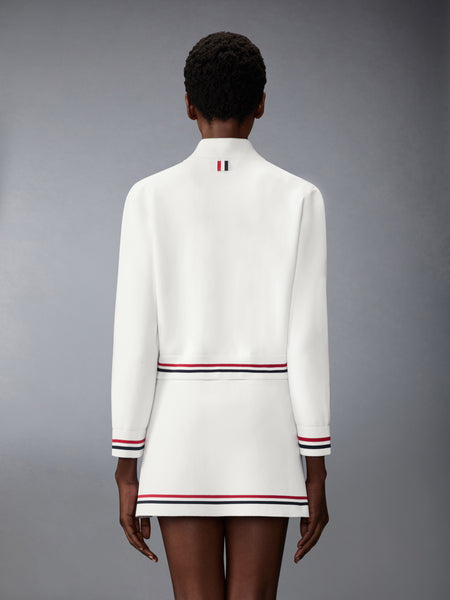 MILANO STITCH RWB STRIPE BOMBER JACKET WHITE