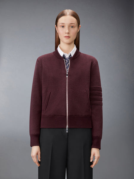 OTTOMAN MILANO STITCH 4-BAR  BOMBER JACKET BURGUNDY