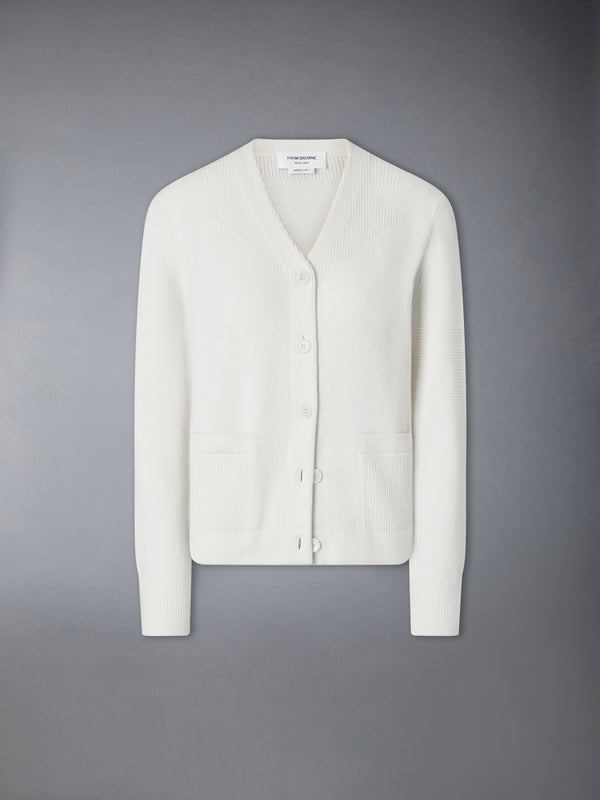 MERINO WOOL 4-BAR TROMPE L'OEIL CARDIGAN JACKET - featured image