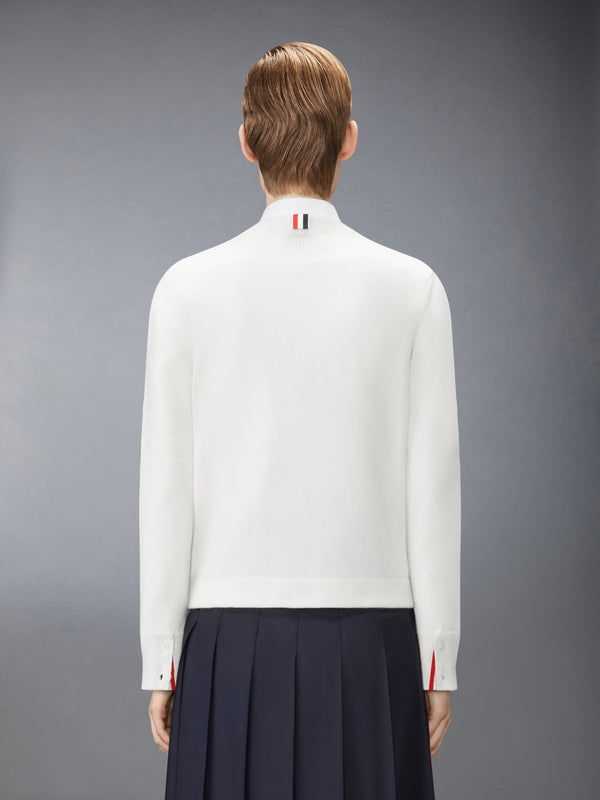 MERINO WOOL 4-BAR TROMPE L'OEIL CARDIGAN JACKET - image 2