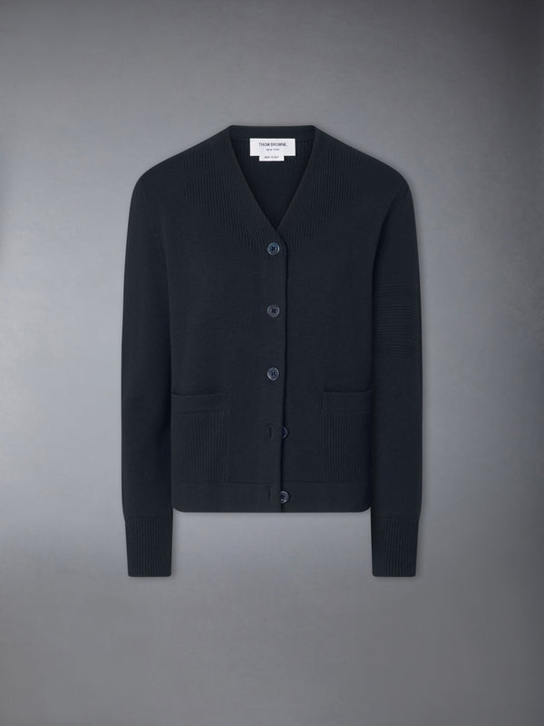 MERINO WOOL 4-BAR TROMPE L'OEIL CARDIGAN JACKET - featured image