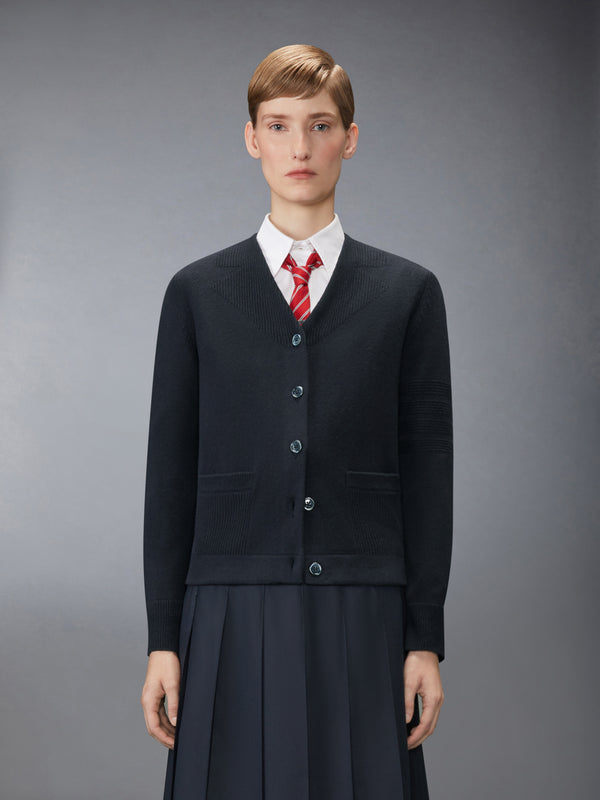 MERINO WOOL 4-BAR TROMPE L'OEIL CARDIGAN JACKET - image 1