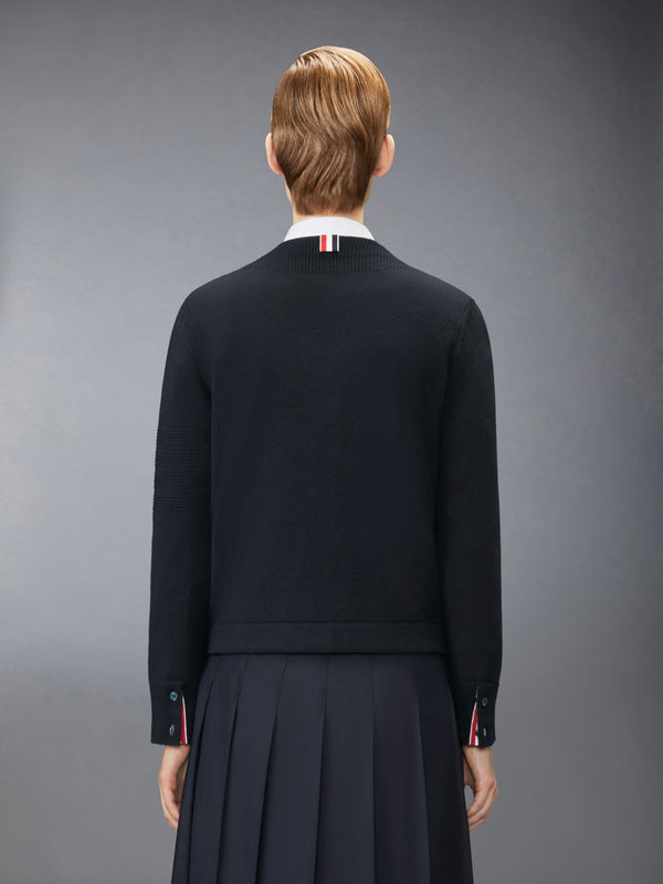 MERINO WOOL 4-BAR TROMPE L'OEIL CARDIGAN JACKET - image 2