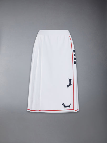 4-BAR PLEATED  HECTOR SKIRT WHITE