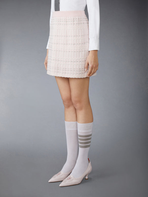 SEERSUCKER KNIT TWEED JACQUARD MINI SKIRT - image 2