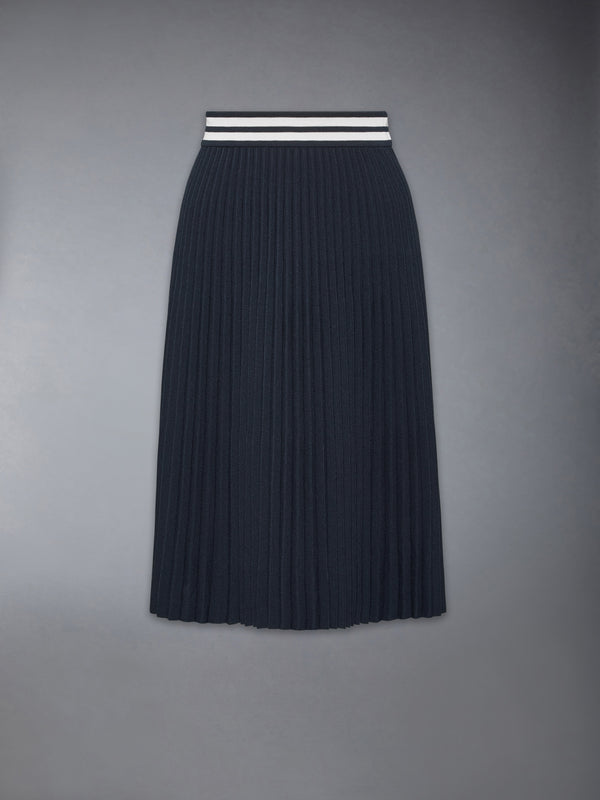 PLISSE MERINO WOOL SILK SKIRT - featured image