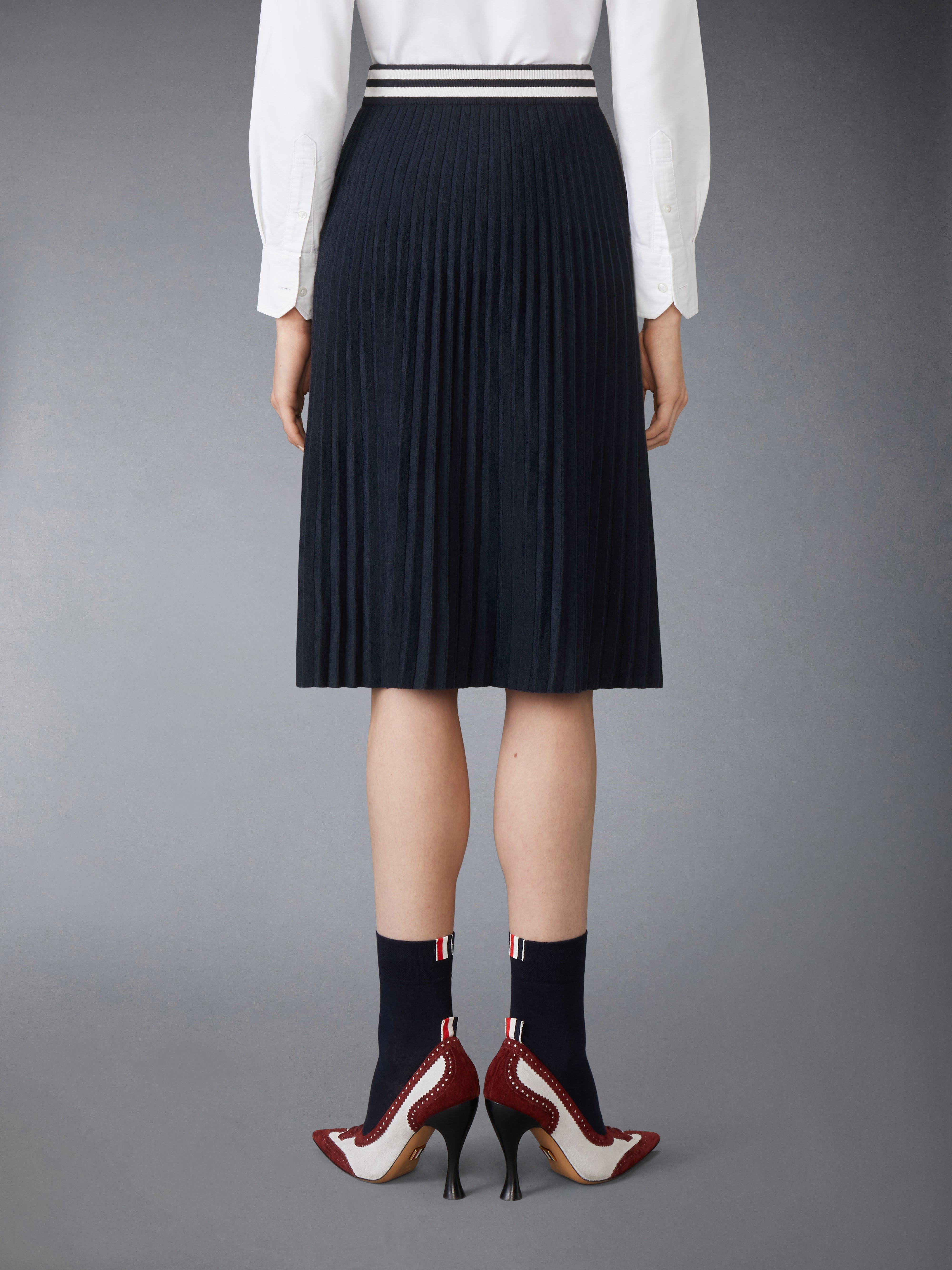 【THOM BROWNE】ミニスカート ツイル ひざ下 プリーツスカート | Thom Browne