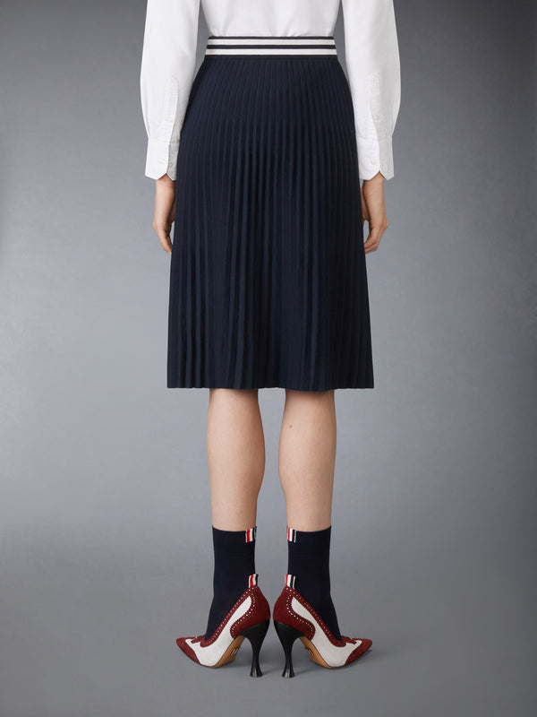 PLISSE MERINO WOOL SILK SKIRT - image 3