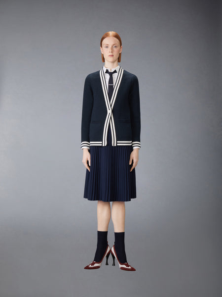PLISSE MERINO WOOL SILK SKIRT
