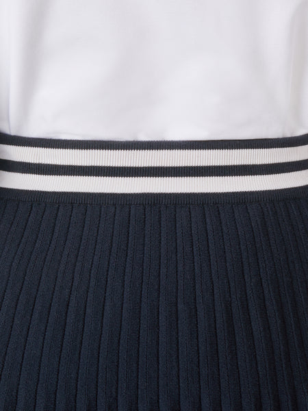 PLISSE MERINO WOOL SILK SKIRT