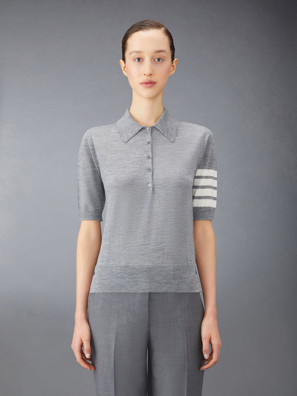 WOOL 4-BAR RELAXED POLO - featured image